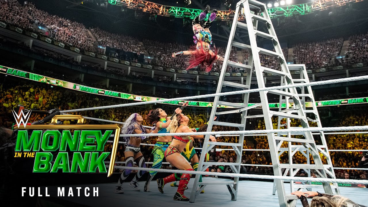 Lacey Ryan, Pamela Martinez, Rebecca Quin, Thea Trinidad, and Masami Odate in WWE Money in the Bank (2023)