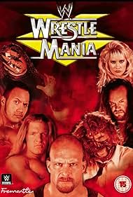 Steve Austin, Mark Calaway, Mick Foley, Dwayne Johnson, Paul Levesque, Rena Lesnar, and Paul Wight in WrestleMania XV (1999)