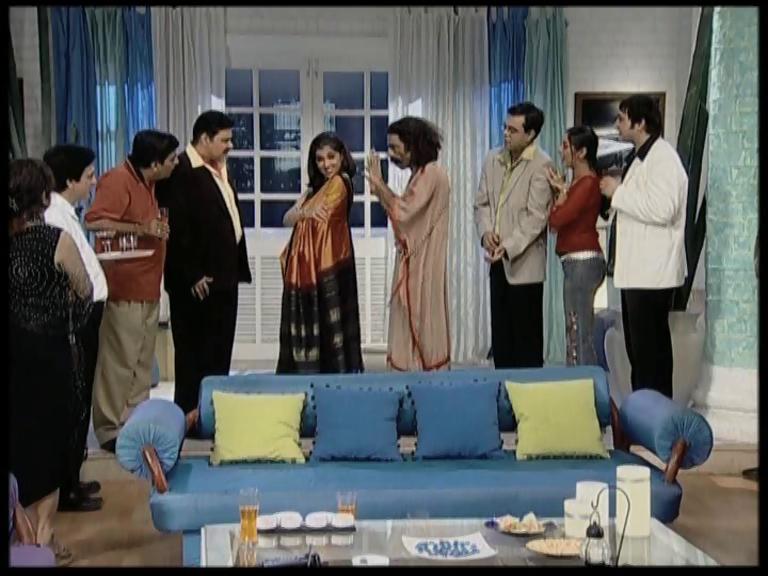 Makrand Deshpande, Ratna Pathak Shah, Satish Shah, Rupali Ganguly, Sumeet Raghavan, Arvind Vaidya, and Rajesh Kumar in Sarabhai V/S Sarabhai (2004)