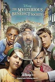 Tony Hale, Seth Carr, Emmy DeOliveira, Marta Kessler, and Mystic Inscho in The Mysterious Benedict Society (2021)