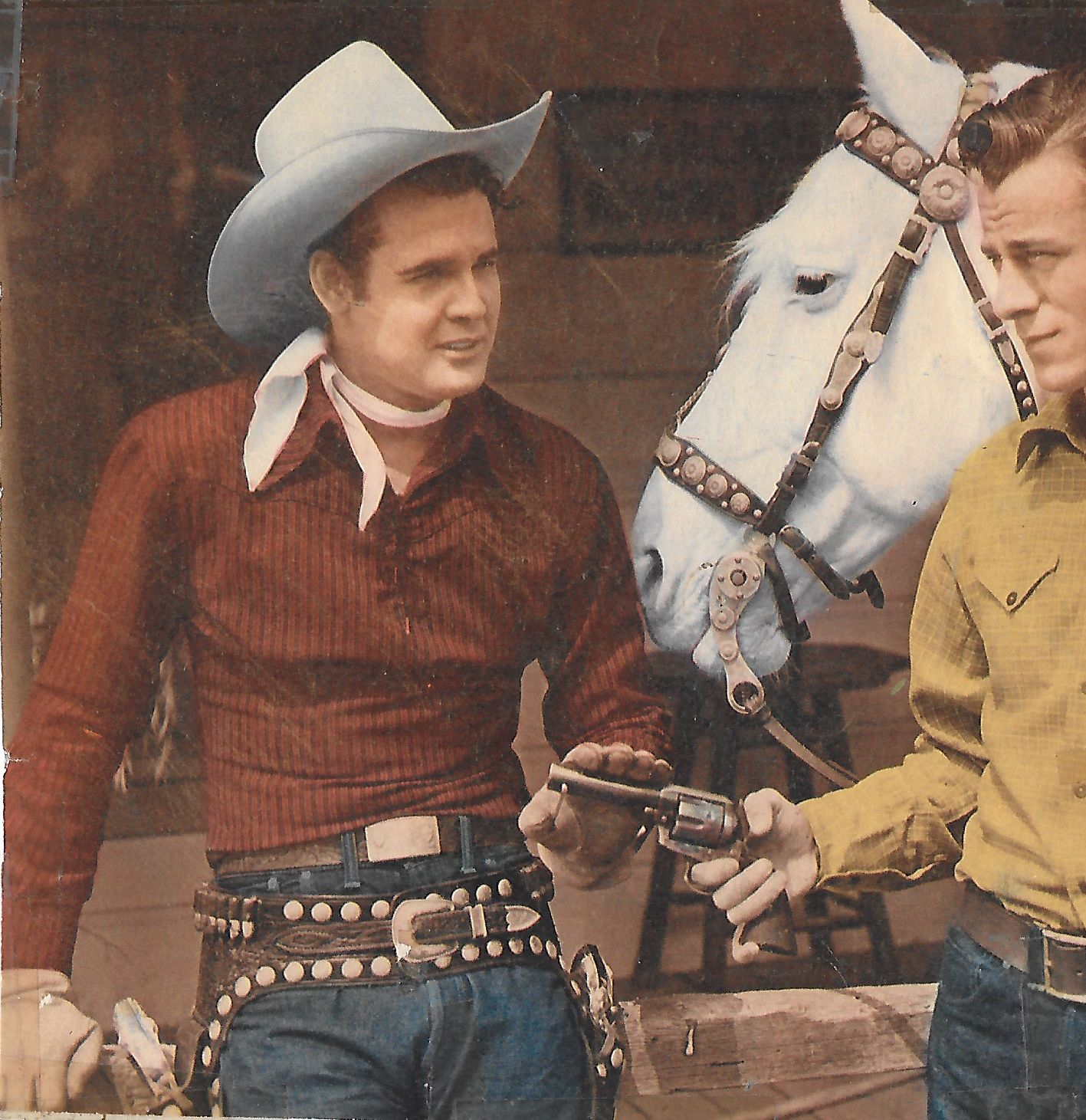 Sunset Carson and Russ Whiteman in Alias Billy the Kid (1946)