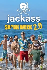 Jason 'Wee Man' Acuña, Johnny Knoxville, Chris Pontius, Sean McInerney, Davon Wilson, Compston Wilson, and Zach Holmes in Jackass Shark Week 2.0 (2022)