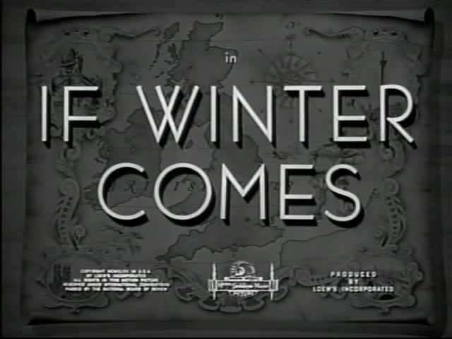 If Winter Comes (1947)