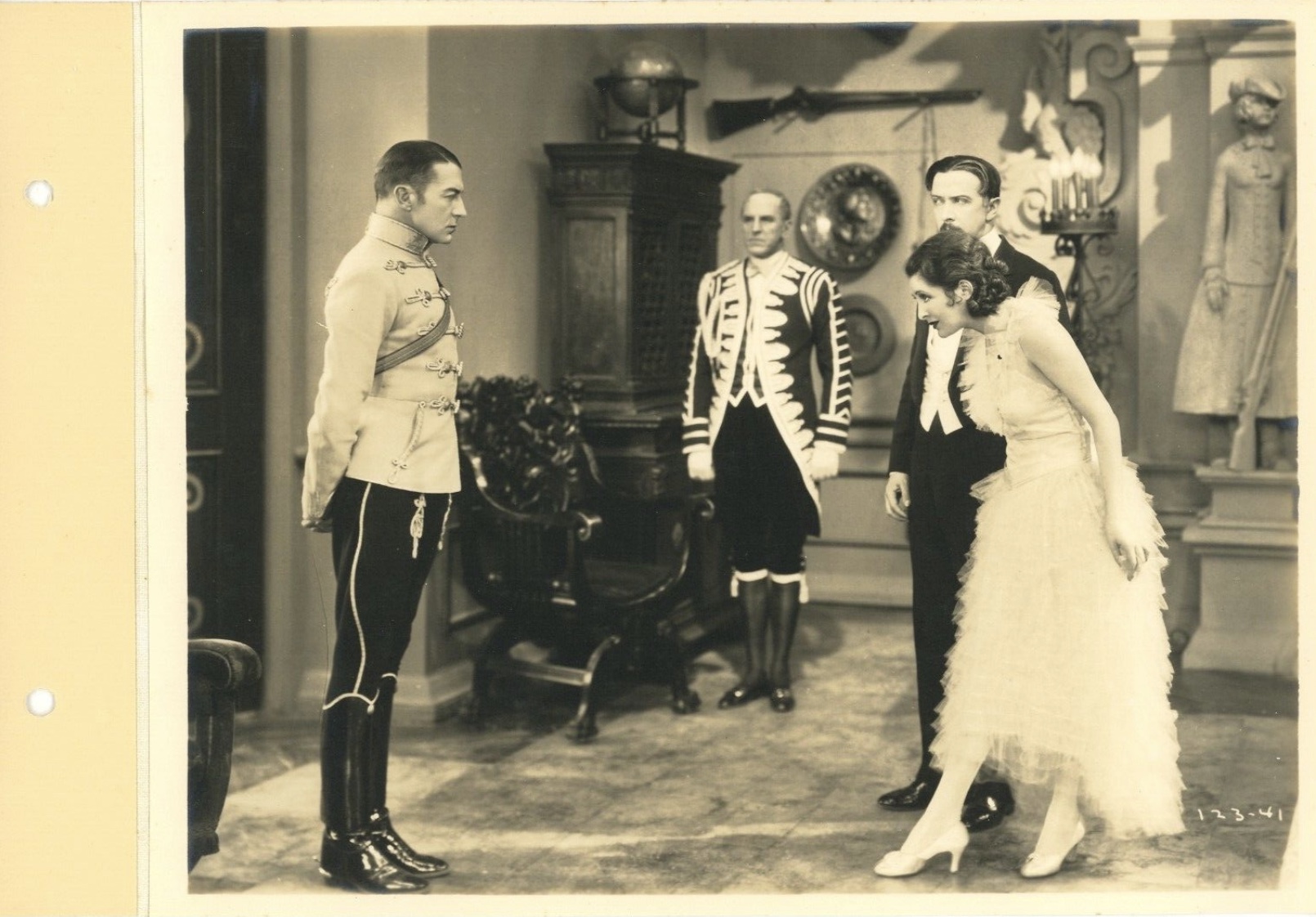 Clive Brook, Gustav von Seyffertitz, Billie Dove, and Nicholas Soussanin in The Yellow Lily (1928)