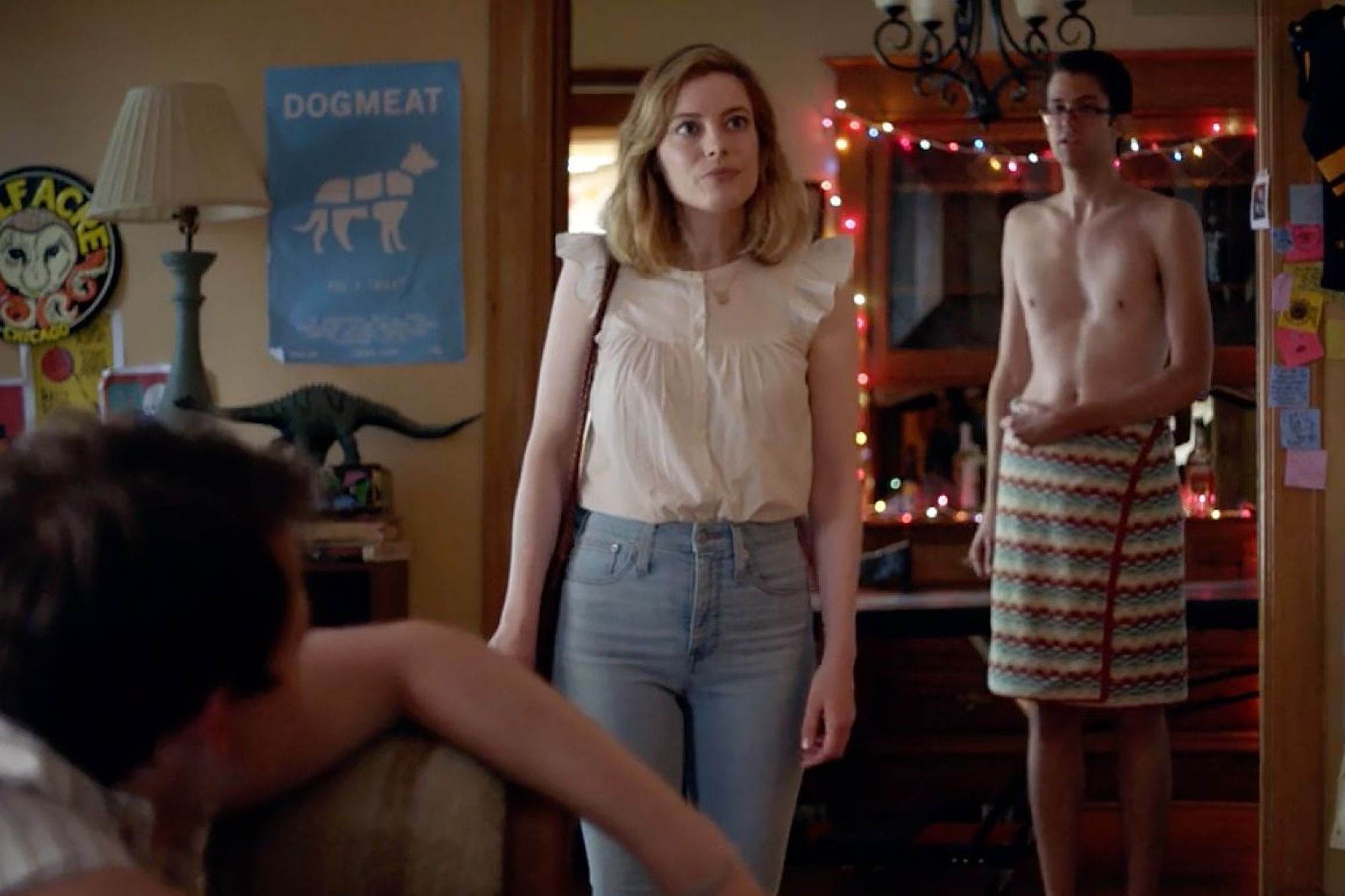 Gillian Jacobs, Brandon Daley, and Josh Wiggins in I Used to Go Here (2020)