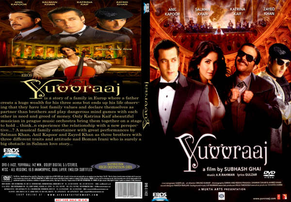 Salman Khan, Anil Kapoor, Katrina Kaif, and Zayed Khan in Yuvvraaj (2008)