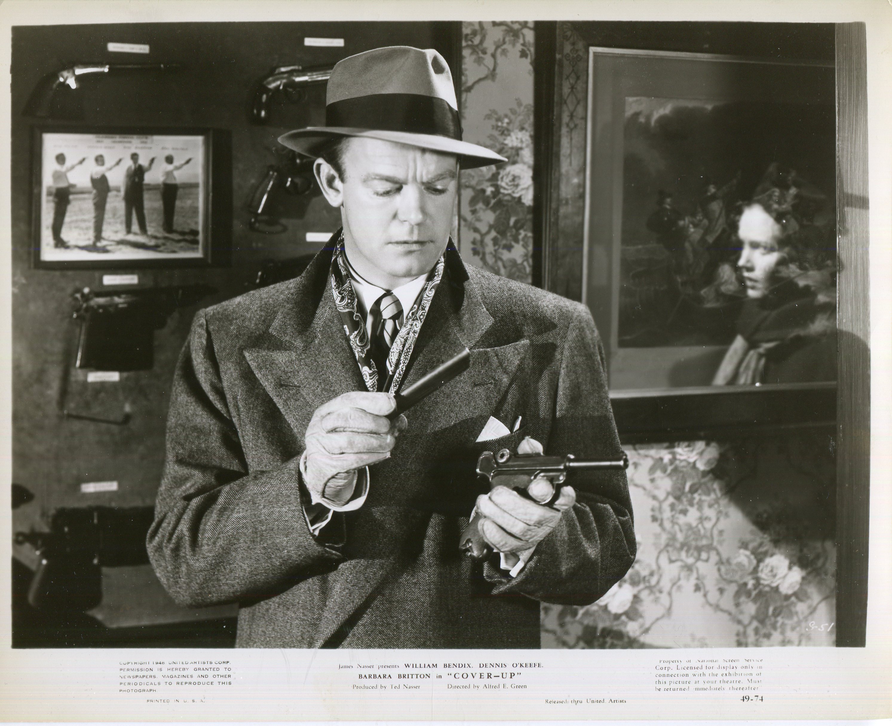 Barbara Britton and Dennis O'Keefe in Cover Up (1949)