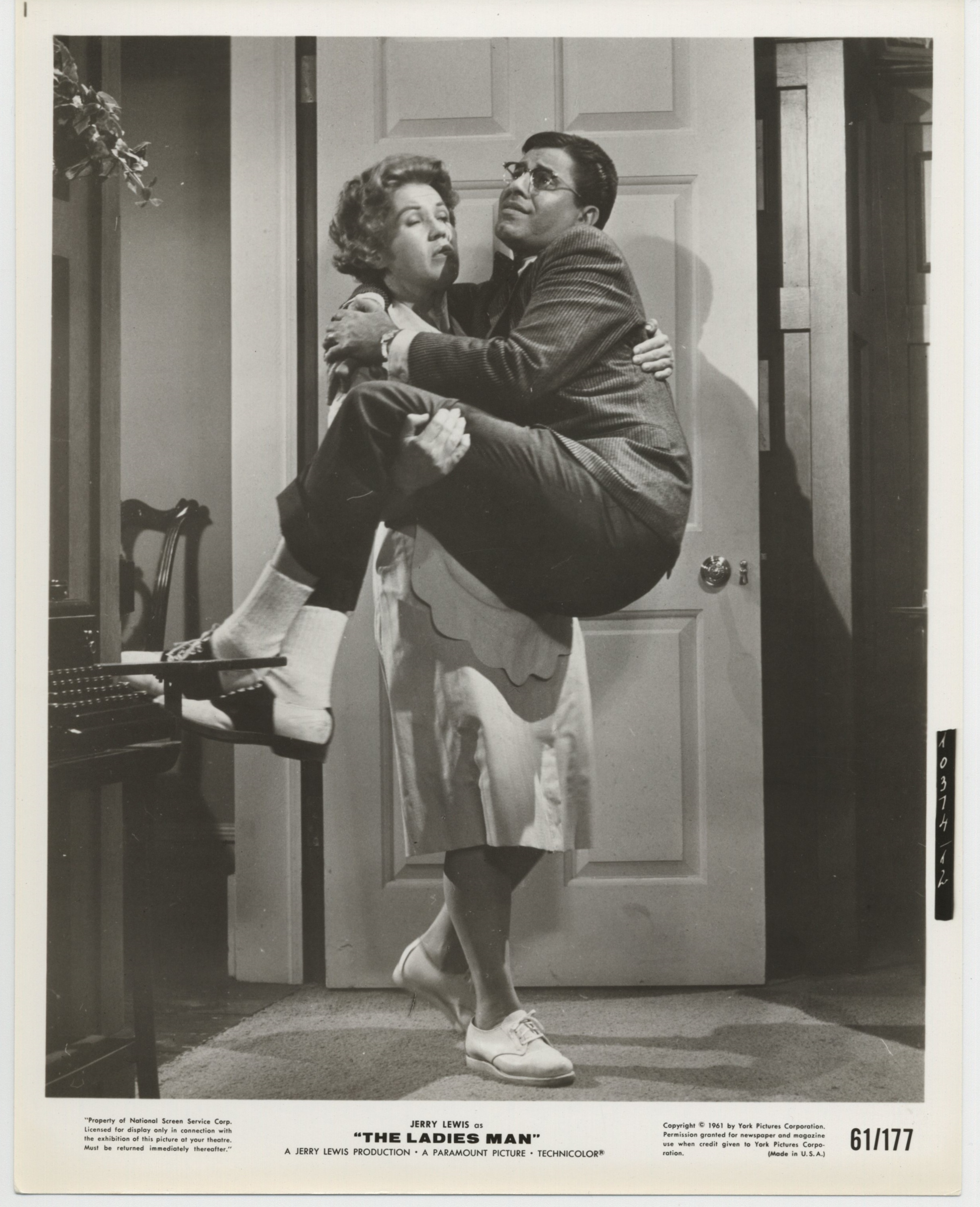 Jerry Lewis and Kathleen Freeman in The Ladies Man (1961)