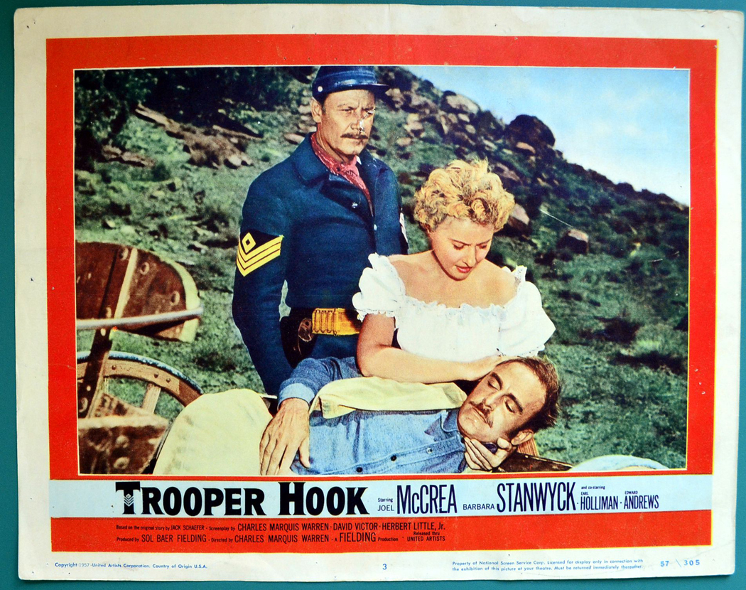 Barbara Stanwyck, Earl Holliman, and Joel McCrea in Trooper Hook (1957)