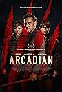 Nicolas Cage, Maxwell Jenkins, and Jaeden Martell in Arcadian (2024)