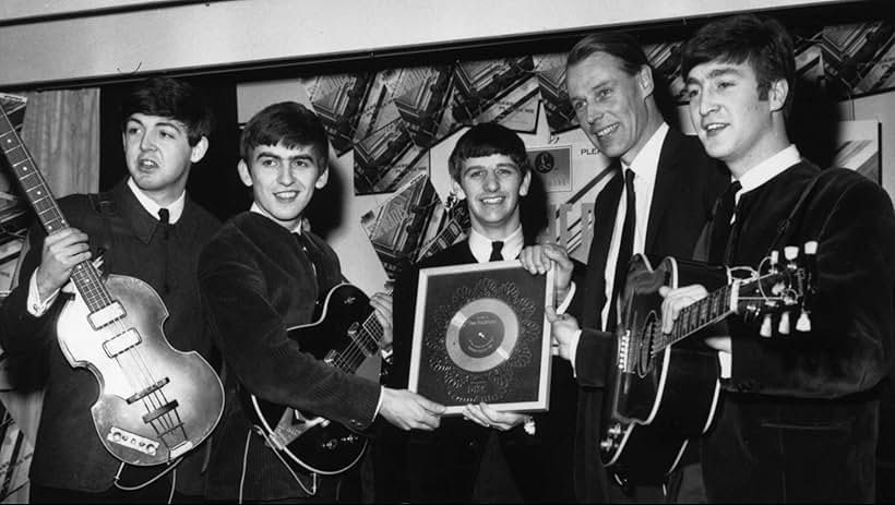 Paul McCartney, John Lennon, George Harrison, George Martin, Ringo Starr, and The Beatles