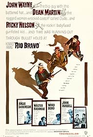 John Wayne, Ward Bond, Walter Brennan, Angie Dickinson, Dean Martin, Ricky Nelson, and John Russell in Thị Trấn Rio Bravo (1959)