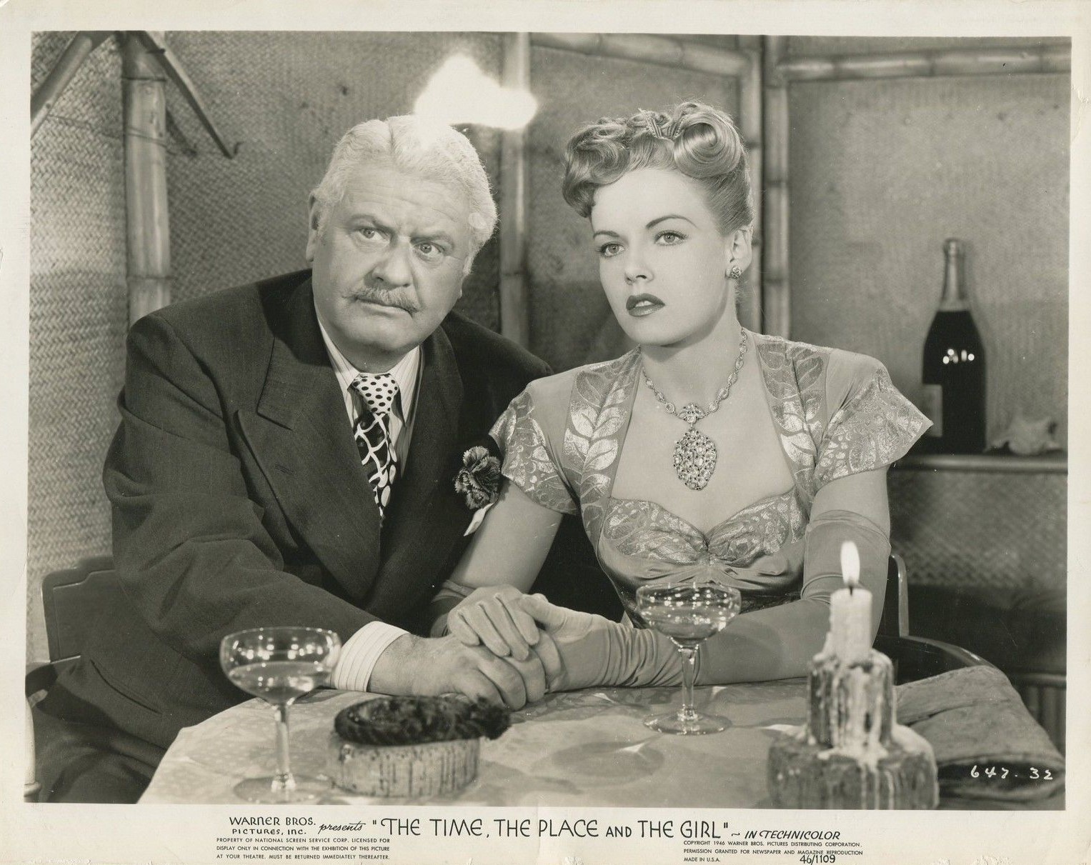 Alan Hale and Angela Greene in The Time, the Place and the Girl (1946)