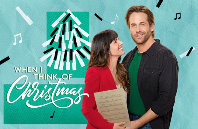 Shenae Grimes-Beech and Niall Matter in When I Think of Christmas (2022)