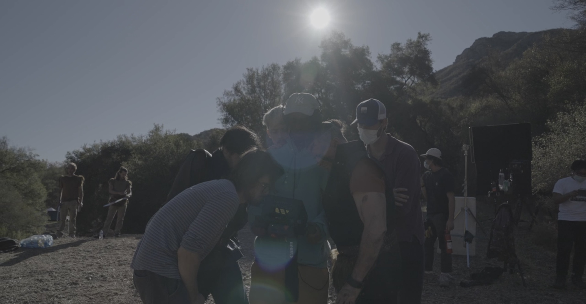 Jakobe' Dempsey and the team on the set of 'The Vakarian Star'