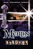 John Gielgud, Helena Bonham Carter, Rutger Hauer, Sam Neill, Miranda Richardson, Martin Short, and Lena Headey in Merlin (1998)