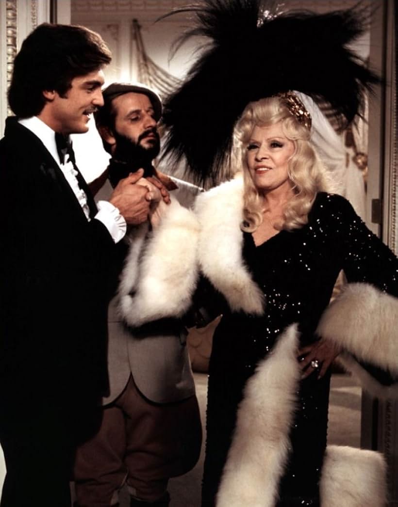 Peter Liapis, Ringo Starr, and Mae West in Sextette (1977)