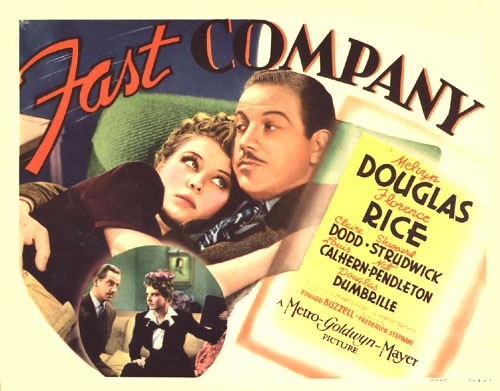 Melvyn Douglas and Florence Rice in Fast Company (1938)