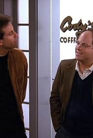 Jerry Seinfeld, Jason Alexander, and Lynn Clark in Seinfeld Và Những Người Bạn (1989)