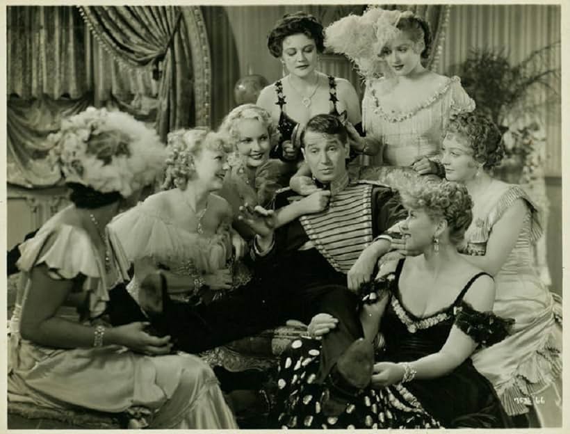 Maurice Chevalier, Lona Andre, Zita Baca, Barbara Barondess, Sheila Bromley, Shirley Chambers, and Minna Gombell in The Merry Widow (1934)