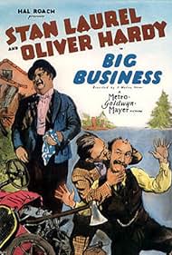 Oliver Hardy, James Finlayson, and Stan Laurel in Big Business (1929)