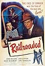 Hugh Beaumont, John Ireland, and Sheila Ryan in Railroaded! (1947)