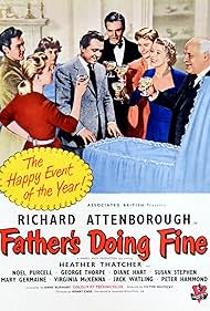 Richard Attenborough, Susan Stephen, Heather Thatcher, George Thorpe, and Jack Watling in Father's Doing Fine (1952)