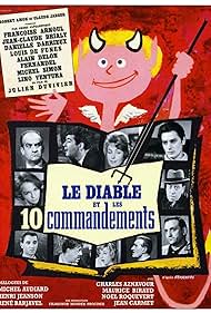 Louis de Funès, Alain Delon, Charles Aznavour, Françoise Arnoul, Jean-Claude Brialy, Danielle Darrieux, Fernandel, Micheline Presle, Michel Simon, and Lino Ventura in Le diable et les dix commandements (1962)