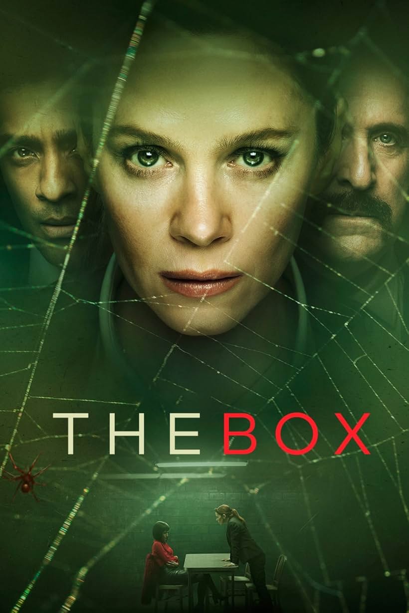 Peter Stormare, Anna Friel, and Alexander Karim in The Box (2021)