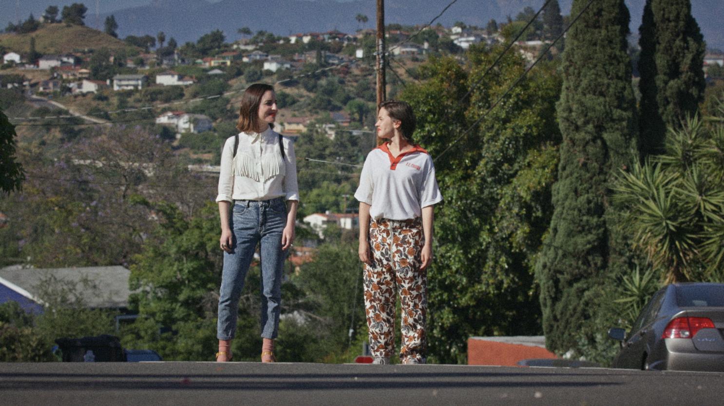 Zoe Lister-Jones and Cailee Spaeny in How It Ends (2021)