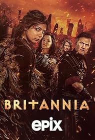 David Morrissey, Julian Rhind-Tutt, Annabel Scholey, and Eleanor Worthington-Cox in Britannia (2017)