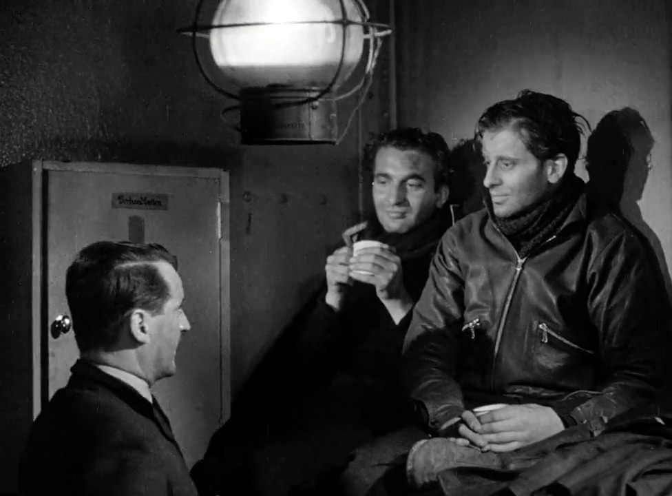 Robert Duncan, Eric Portman, and David Ward in One of Our Aircraft Is Missing (1942)