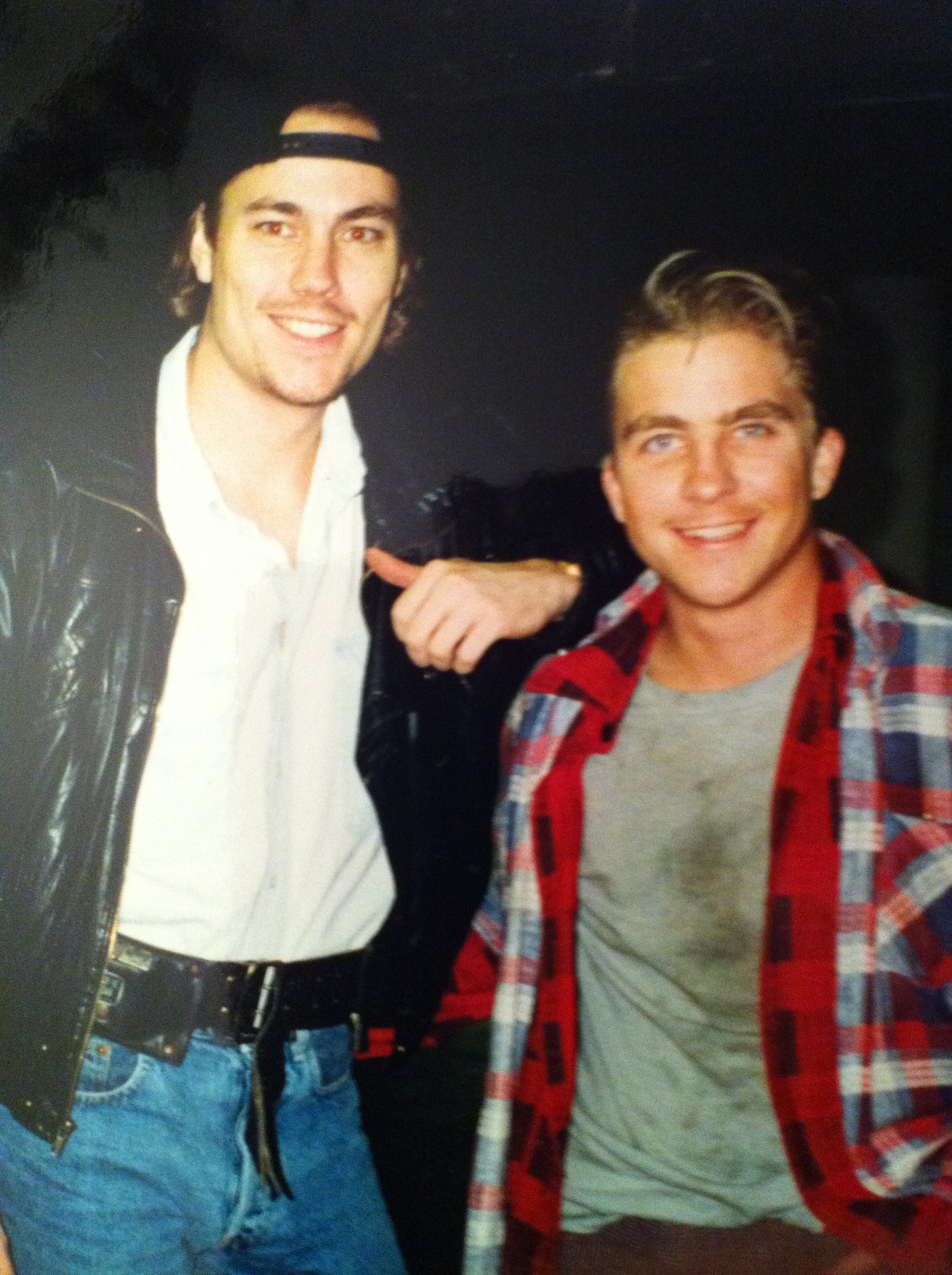 Robert Meyer Burnett and Peter Billingsley on the set of their 1994 award-winning short, THE SACRED FIRE