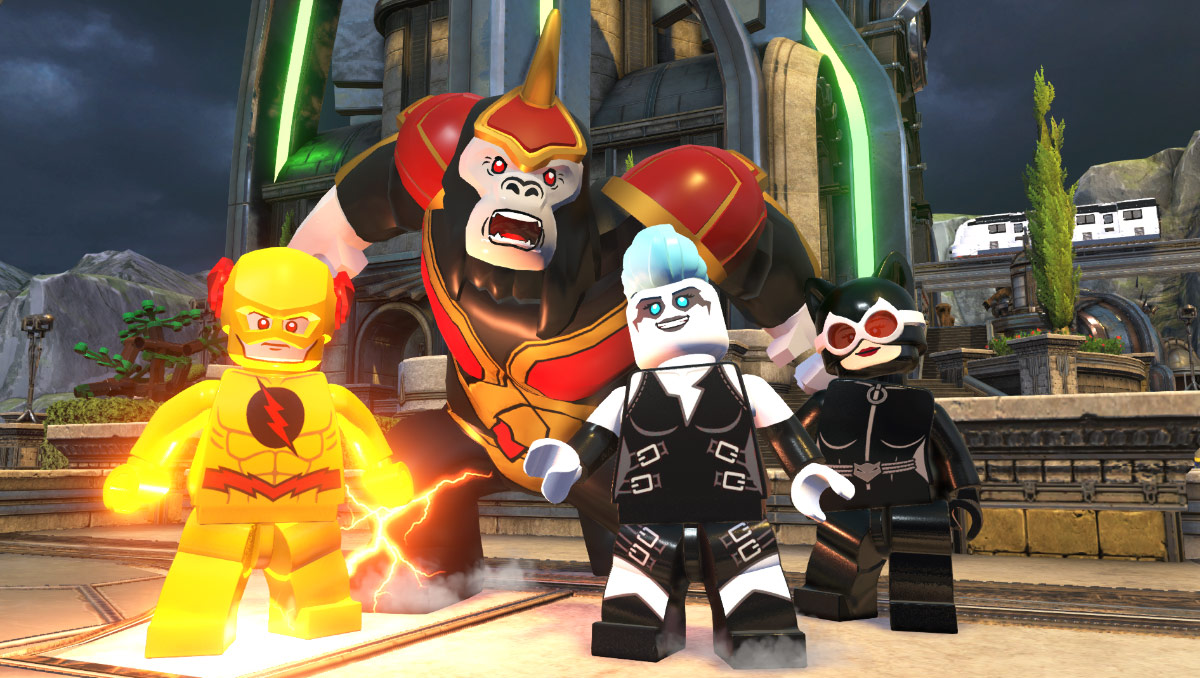 C. Thomas Howell, Grey Griffin, David Sobolov, and Cree Summer in Lego DC Super-Villains (2018)