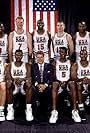 Michael Jordan, Charles Barkley, Magic Johnson, Larry Bird, Patrick Ewing, Karl Malone, Chris Mullin, Scottie Pippen, David Robinson, Chuck Daly, Clyde Drexler, Christian Laettner, and John Stockton in The NBA Dream Team (1992)