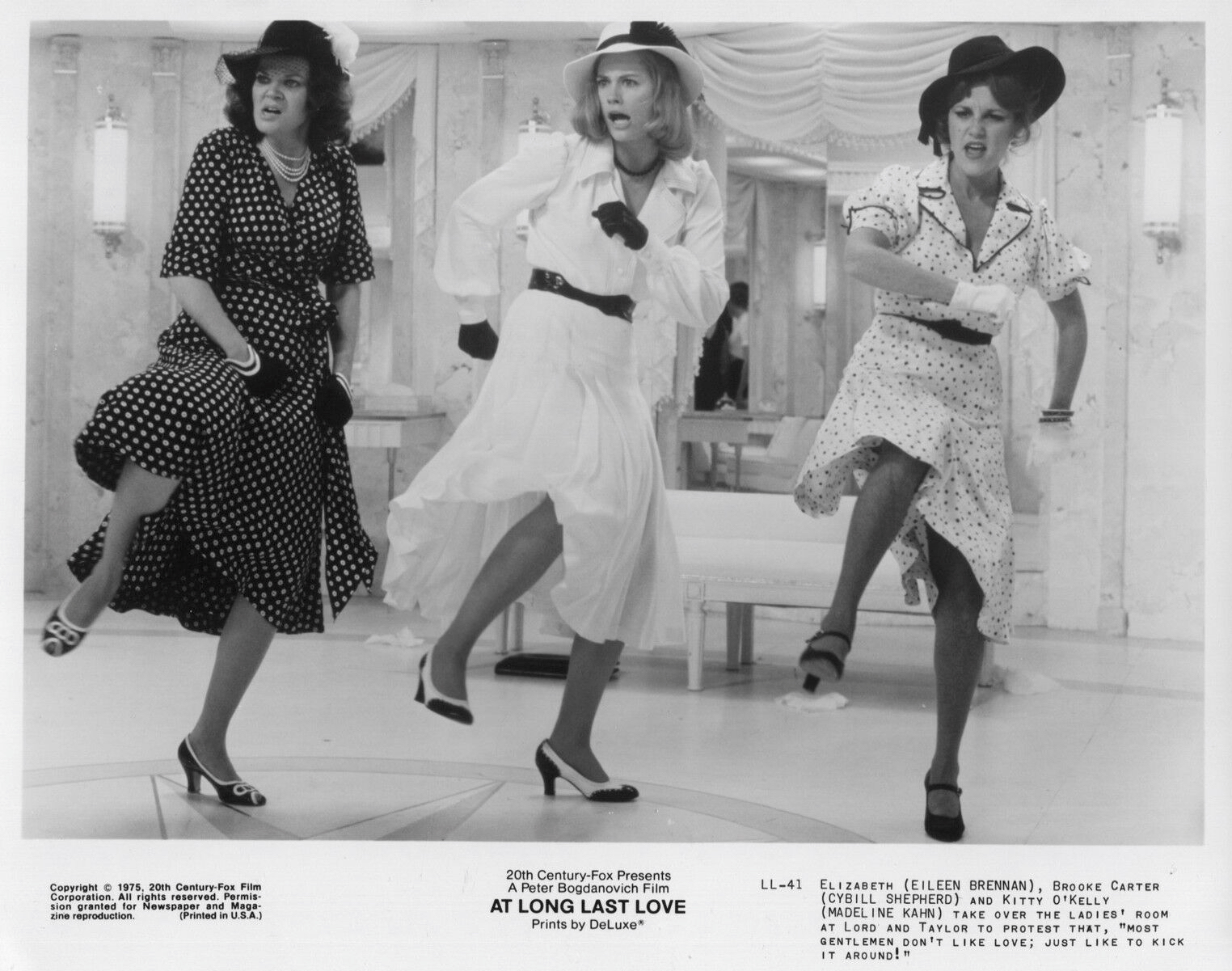 Madeline Kahn, Cybill Shepherd, and Eileen Brennan in At Long Last Love (1975)