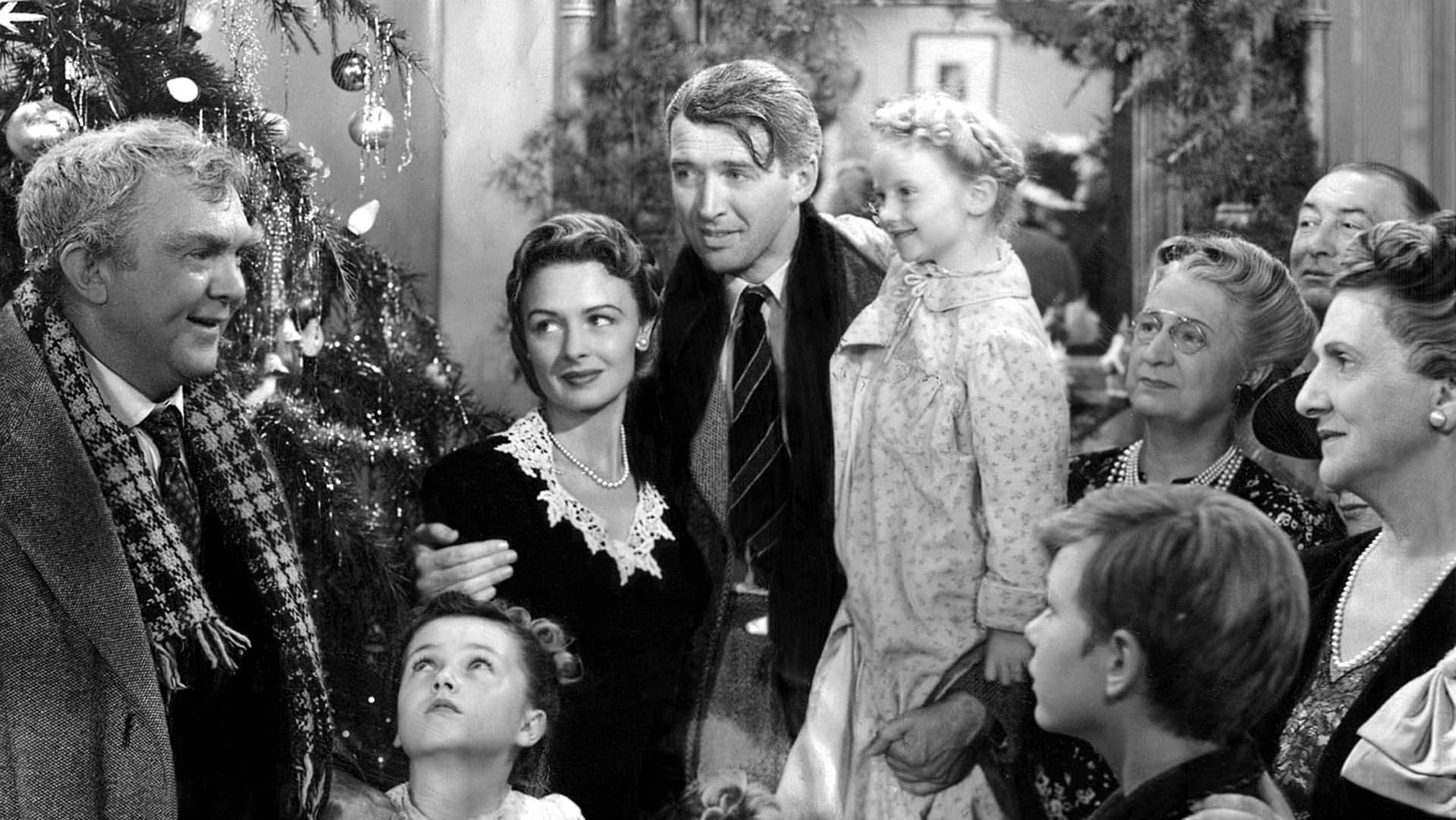 James Stewart, Donna Reed, Beulah Bondi, Carol Coombs, Karolyn Grimes, and Thomas Mitchell in Cuộc Sống Tươi Đẹp (1946)