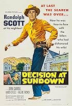 Randolph Scott and Karen Steele in Decision at Sundown (1957)