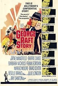 Neville Brand, Barrie Chase, Ray Danton, Brad Dexter, Frank Gorshin, Julie London, Jayne Mansfield, Margo Moore, and Barbara Nichols in The George Raft Story (1961)