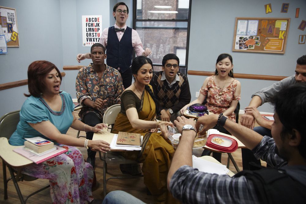 Sridevi, Mehdi Nebbou, Ruth Aguilar, and Maria Romano in Tiếng Anh Là Chuyện Nhỏ (2012)