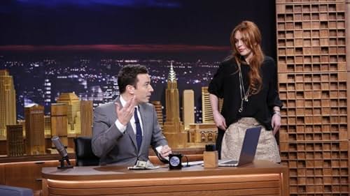 Jimmy Fallon and Lindsay Lohan in The Tonight Show Starring Jimmy Fallon (2014)