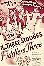 Moe Howard, Larry Fine, Shemp Howard, and Virginia Hunter in Fiddlers Three (1948)