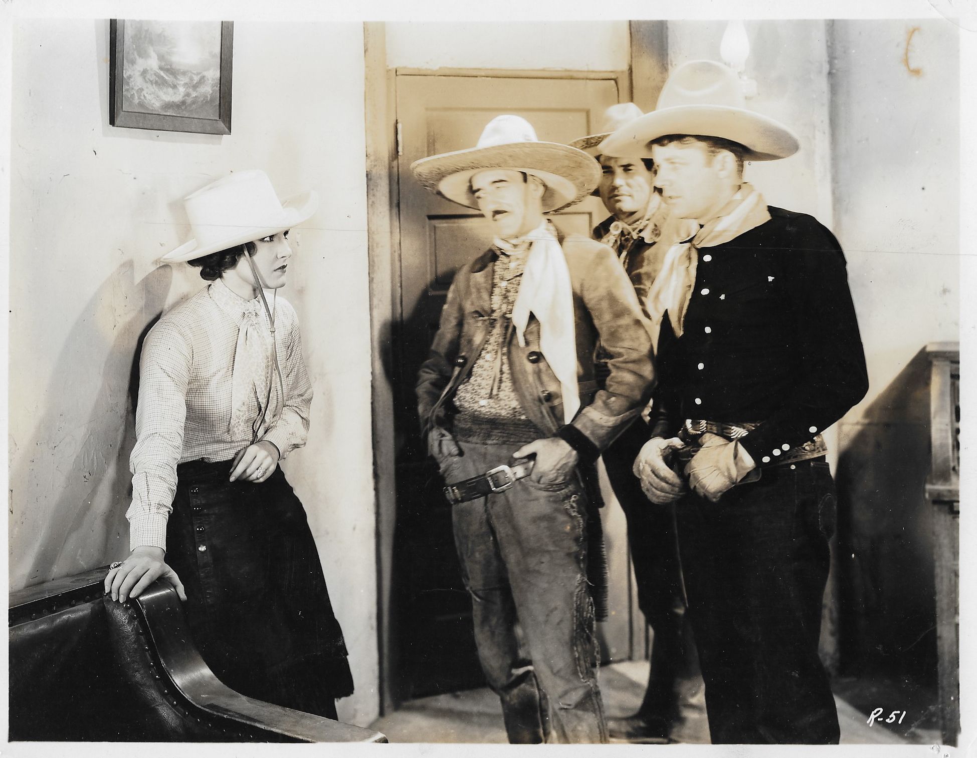 Rex Bell, Earl Dwire, Ruth Mix, and Chief Thundercloud in Saddle Aces (1935)