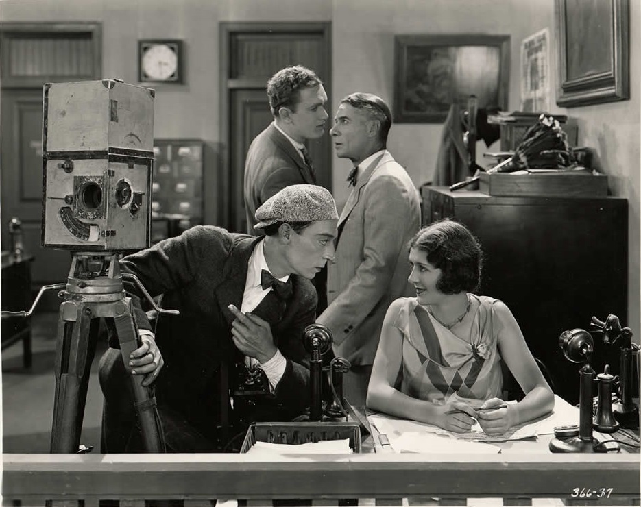 Buster Keaton, Sidney Bracey, Marceline Day, and Harold Goodwin in The Cameraman (1928)