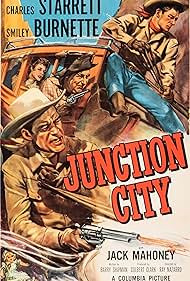 Smiley Burnette, Kathleen Case, Jock Mahoney, and Charles Starrett in Junction City (1952)