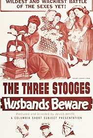 Moe Howard, Larry Fine, Maxine Gates, Dee Green, Shemp Howard, and Lu Leonard in Husbands Beware (1956)