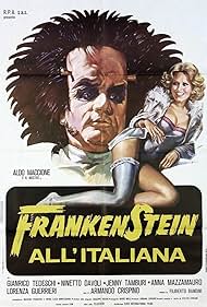 Aldo Maccione and Jenny Tamburi in Frankenstein all'italiana (1975)