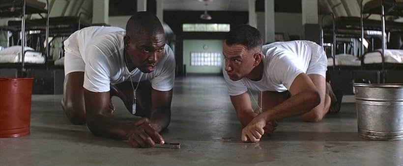 Tom Hanks and Mykelti Williamson in Forrest Gump (1994)