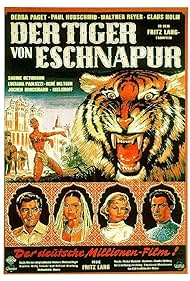 Paul Hubschmid, Sabine Bethmann, Debra Paget, and Walther Reyer in Der Tiger von Eschnapur (1959)