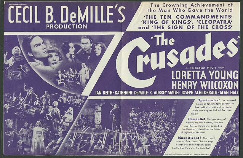 Katherine DeMille, Ian Keith, Joseph Schildkraut, C. Aubrey Smith, Henry Wilcoxon, and Loretta Young in The Crusades (1935)